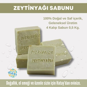 Saf Ve Doğal Içeriklerle Zeytinyağı Sabunu  450 Gr (4 Kalıp)