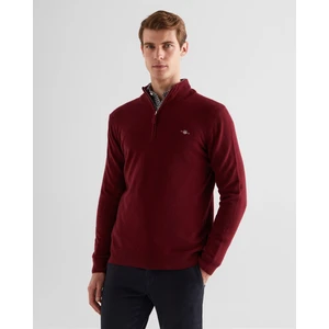 Erkek Kırmızı Regular Fit Yarım Fermuarlı Kazak 87213.604