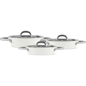 x Refika Birgül Swiss Crystal Metal Kulplu 6 Parça Sahan Set Creamy