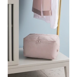 Çiçek Desen Baskılı Hurç - Pudra - 52X28X21 cm