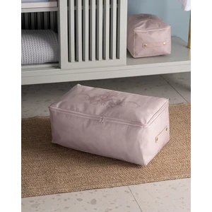 Çiçek Desen Baskılı Hurç - Pudra - 30X22X18 cm