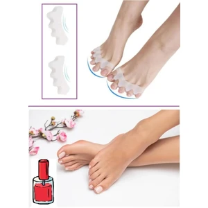 2 Li Silikon Ayak Bunyon 5 Parmak Ayırıcı Geçmeli Makara Parmak Arası Bunyonu