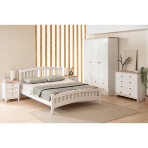 Lrya Modern İnci Beyaz Tek Kişilik Karyola 120X200