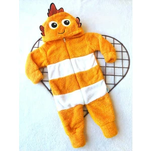 Bilge Trend Welsoft Peluş Balık Nakışlı Kız Erkek Unisex Çocuk Uyku Tulumu , Balık Kostümü