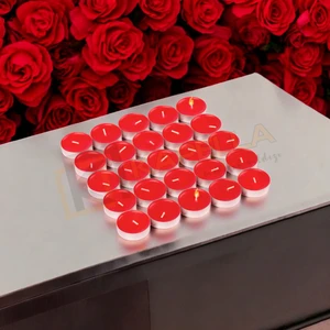 Mum 25'Li Tealıght 10 Gr Kırmızı Çilek Kokulu