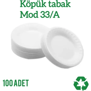 Yuvarlak Köpük Tabak Küçük Boy 100 Adet