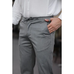Slimfit Jogger Mevsimlik Gri Likralı Rahat Pantolon