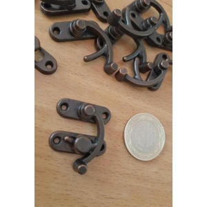 ORTA BOY OKSİT YAY GÖZÜ KANCALI KİLİT 10 ADET KUTU SANDIK VE KAPAK KLİPSİ 28X33 MM