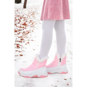 Kiko Kids Pamela Fermuarlı Kız Çocuk Kar Botu Pembe
