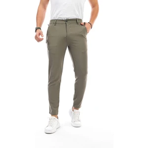 İDS Collection Erkek Haki Renk Düz Kesim Kaliteli Esnek Likralı Bilek Boy Kumaş Pantolon