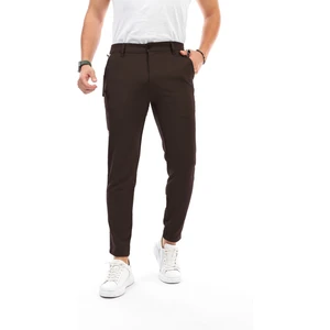 İDS Collection Erkek Kahve Renk Düz Kesim Kaliteli Esnek Likralı Bilek Boy Kumaş Pantolon