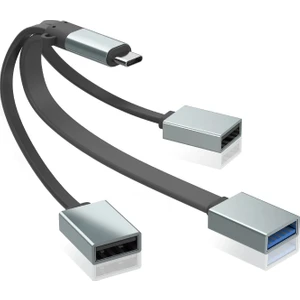 3 In 1 Type-C 3.0 Otg Hub, Kart Okuyucu USB C - USB 3.0 + 2.0 Adaptör Kablosu