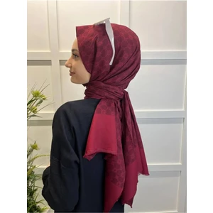 Elegance Monogram Şal - 1090100-941 - Bordo