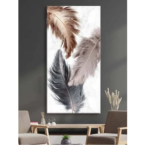 Prime Concept Renkli Tüyler 60x120cm Kanvas Tablo Salon Oturma Yatak Odası Ofis Antre Cafe Için Duvar Dekoru