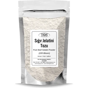 TOS The Organic Spices Saf Sığır Jelatini Tozu 250 gr