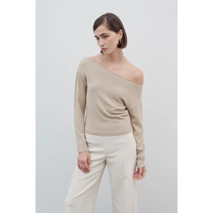 Kayık yaka triko kazak