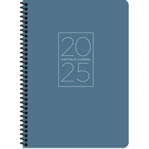 Keskin Ajanda Haftalık 2025 20X28 Spiralli Mavi 600073-1 Adet