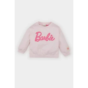 Kız Bebek Barbie Bisiklet Yaka İçi Yumuşak Tüylü Sweatshirt D4967A524WN
