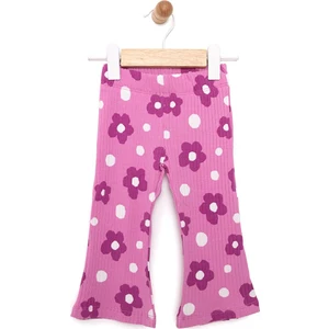 Basic Pembe Kalp Baskılı Ispanyol Paça Kaşkorse Tayt Kız Bebek