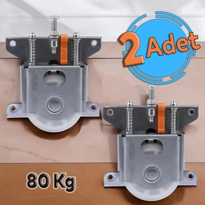 Sürgülü Sürme Dolap Gardırop Vestiyer Kapak Mekanizması Tekerleği 80 kg Kapasiteli Tekerlek (2 Adet)