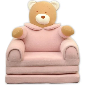 Berrin Store Portatif Polar Dolum 3 Katlı Çocuk Koltuğu Çocuk Yatağı Çocuklar Için Sevimli Ayıcık 56X40X50