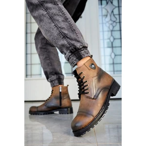 Thomas Açık Kahve Garantili Su & Soğuk Geçirmez Kışlık Fermuarlı Bot Kauçuk Taban Sağlam THOMAS-254