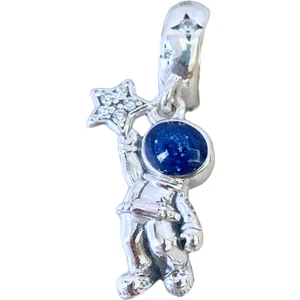 Yıldız Tutan Astronot Charm | 925 Ayar Gümüş