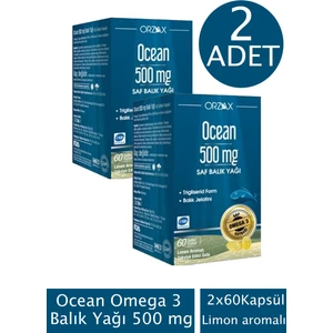 Omega 3 Balık Yağı 500 Mg 60 Kapsül 2 Adet