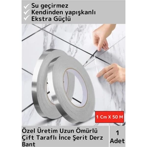 Özel Üretim Uzun Ömürlü Ekstra Güçlü Su Geçirmez Fayans Arası Şerif Derz Bant 1 cm x 50 Metre