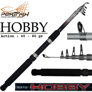 Port Fish Hobby Teleskopik Fiber Olta Kamışı 210 cm 40-80 gr