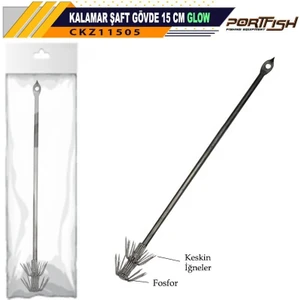Port Fish Kalamar Şaftı Gövde Glow 15 cm