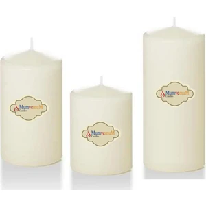 3 Lü  Krem Set Mum Çap :6 cm