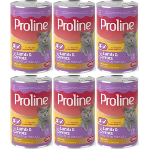 Pro Line Proline Kuzu Etli ve Havuçlu Yetişkin Kedi Konserve 6X395GR