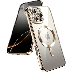 Apple iPhone 16 Pro Max Kılıf Kamera Lens Korumalı Renkli Magsafe Şeffaf Silikon Kapak