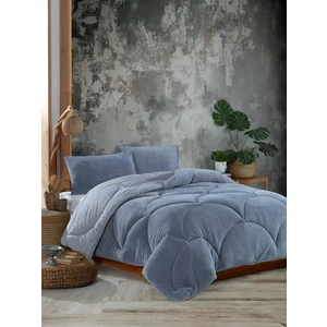 King Size Gri Welsoft Yorgan 230x260 cm