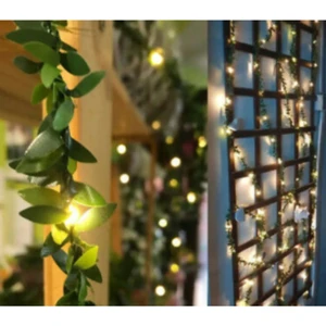 1 Adet 3 Metre Tel Sarmaşıklı Pirinç LED Yılnbaşı Süsü