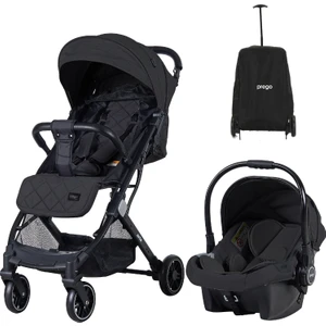 Aria Hafif Tek Elle Katlanır Kabin Boy Travel Sistem Bebek Arabası + Yağmurluk + Çanta
