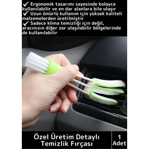 Premium Zor Dar Hassas Yerleri Temizleyen Elektronik&otomobil Araç Klima Iç Detay Temizleme Fırçası