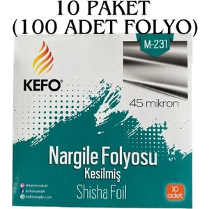 10 Paket(100 Adet) Hazır Kesilmiş Nargile Folyosu