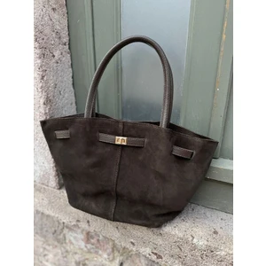 Yeni Sezon Süet Büzgülü Askı Detaylı El ve Omuz Çantası