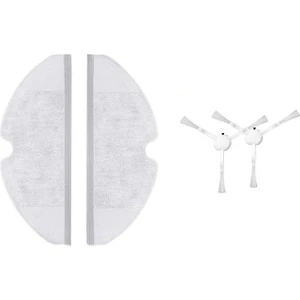 Xiaomi Mi Robot Vacuum Mop Essential 2 in 1 Robot Süpürge ve Paspas Aksesuar Seti 2 adet fiber mop bezi 2 adet yan fırça