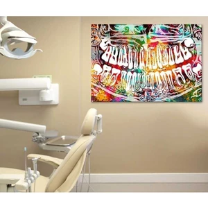 Limitless Design Srdt11 - Soyut 32 Diş Ve Çene Diş Hekimi, Diş Hatanesi, Diş Kliniği, Dişçi Hd Baskı Kanvas Tablo