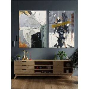 Limitless Design Soyut Temalı Dekoratif Hd Baskı Kanvas Tablo (2 Li Set Olarak Satılmaktadır)