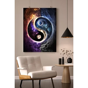 Limitless Design Ying-Yang Dekoratif Hd Baskı Kanvas Tablosu