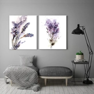 Limitless Design Çiçek Temalı Dekoratif Hd Baskı Kanvas Tablo (2 Li Set Olarak Satılmaktadır)