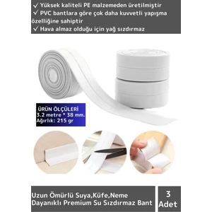 Ultra Güçlü Suya Küfe Dayanıklı Pencere Banyo Lavabo Kenar Süper Yalıtım Bantı 3lü