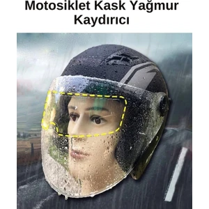 Premium Seri Motosiklet Kaskı Yağmur Kaydırıcı / Buğu Önleyici