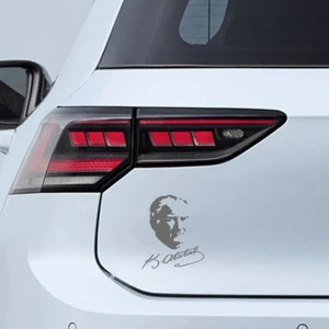 Atatürk İmza Sticker - Atatürk Sticker - Oto Sticker - Araba Sticker - Araç Sticker