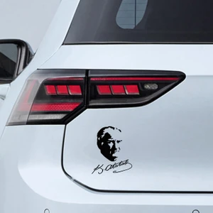 Atatürk İmza Sticker - Atatürk Sticker - Oto Sticker - Araba Sticker - Araç Sticker