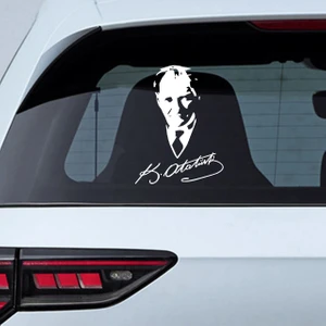 Atatürk İmza Sticker - Atatürk Sticker - Oto Sticker - Araba Sticker - Araç Sticker